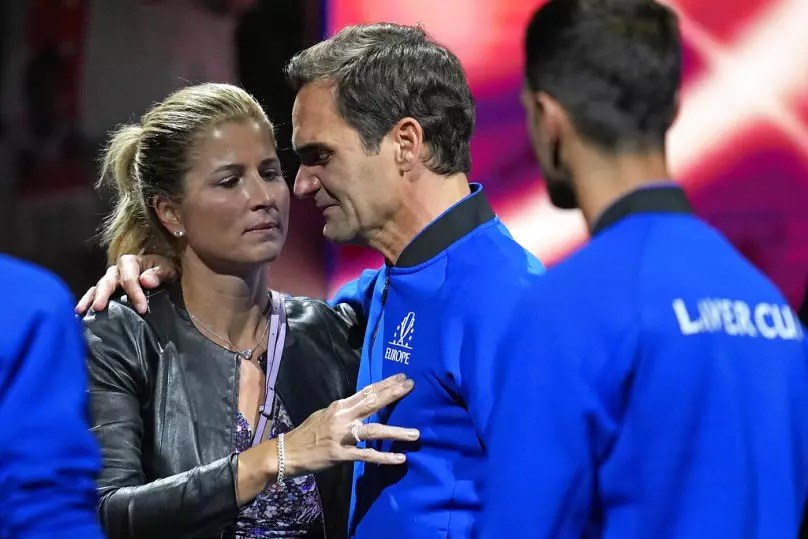 Mirka and Roger Federer em LondresKin Cheung/Copyright 2022 The Associated Press. Todos os direitos reservados