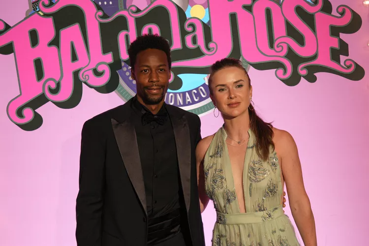 Gaël Monfils and Elina Svitolina at the Ball of Roses in Monaco Daniel Cole/Copyright 2023 The AP. All rights reserved