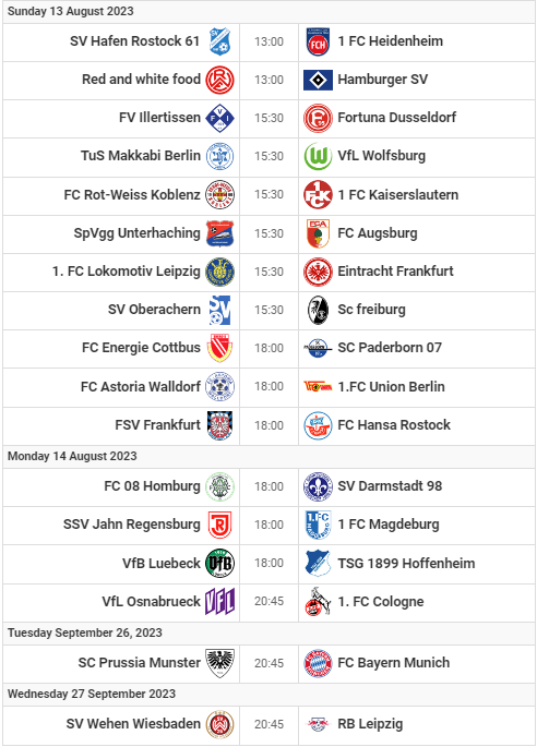 Timetable