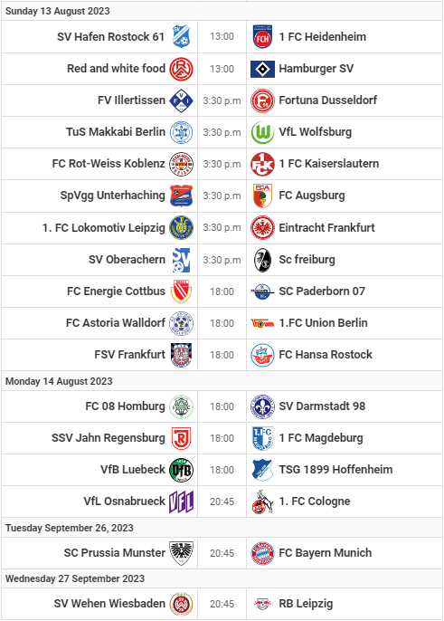 Timetable