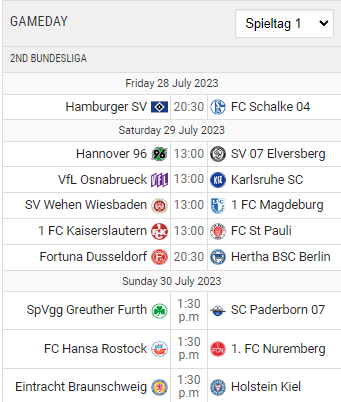 Timetable