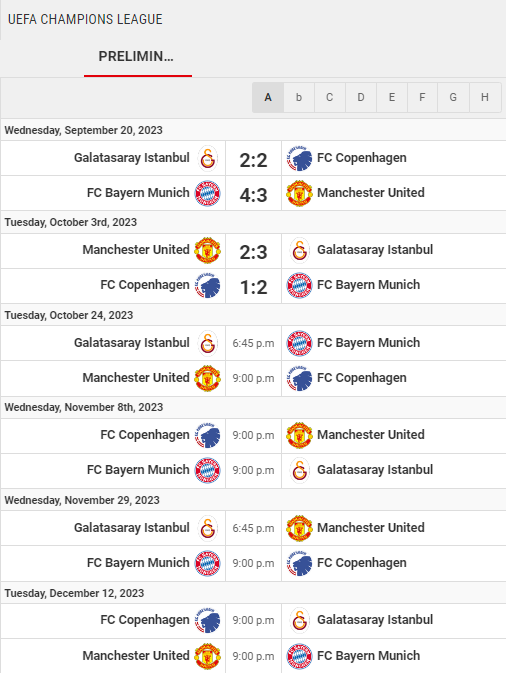 Marcadores/Timetable