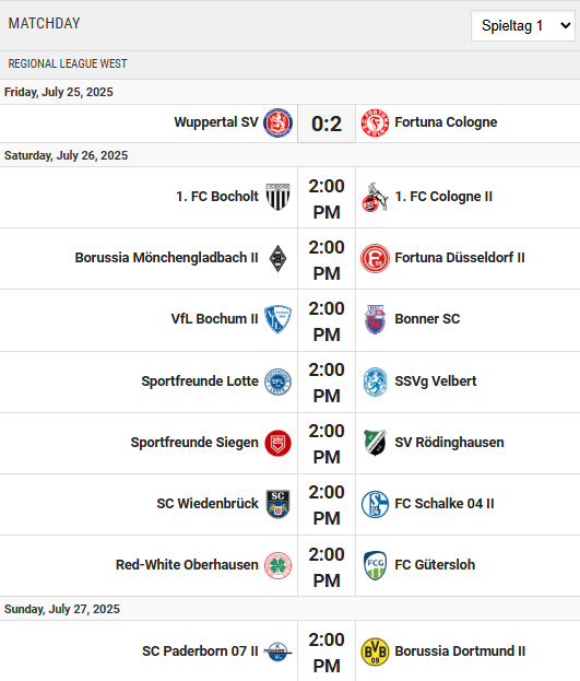 Timetable
