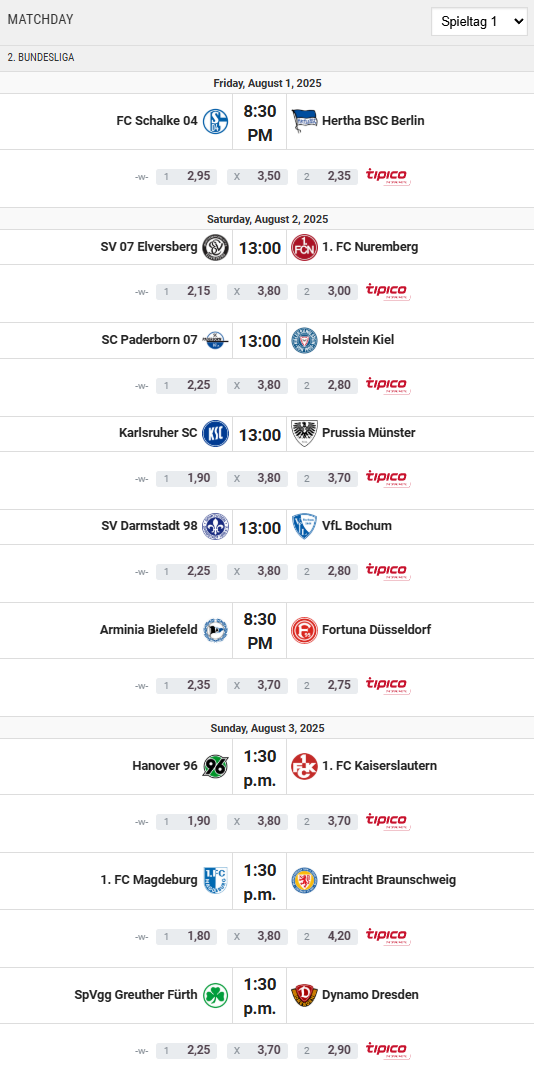 Timetable