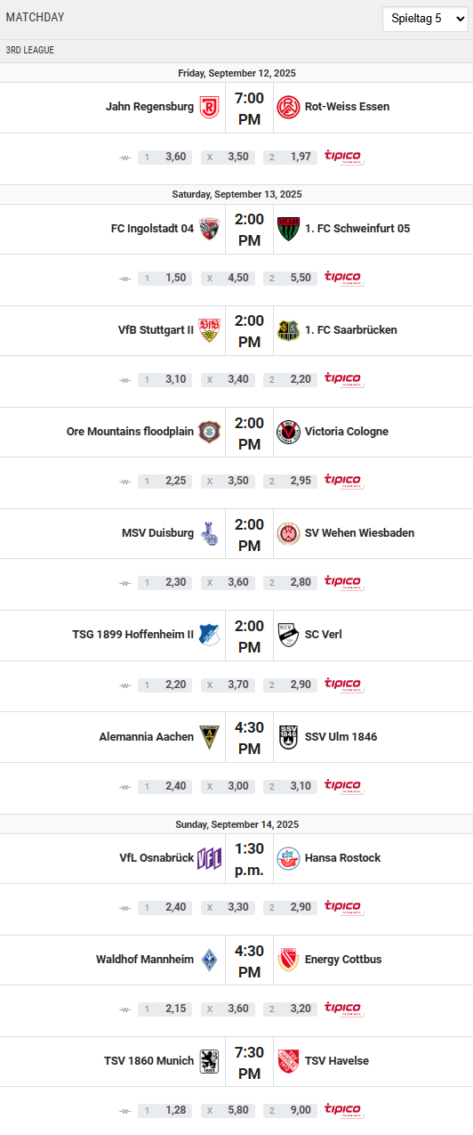 Timetable