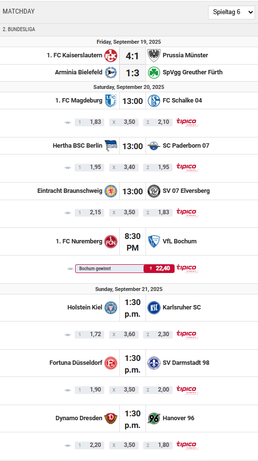 Timetable